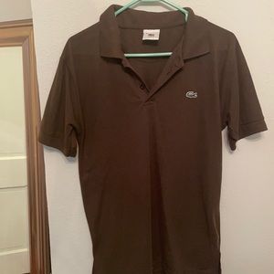 Men’s Lacoste polo size M brown